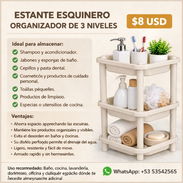 Estante Esquinero Organizador de 3 Niveles - Img 55994500