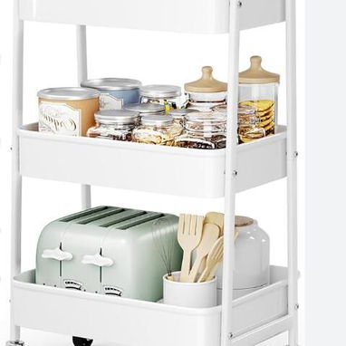 Carrito organizador de ruedas 3 niveles metálico - 3/6