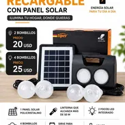Lámparas recargables + Bombillos + Panel solar - Img 55994343