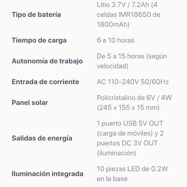 Ventilador recargable 3 en 1 - Img 117266753
