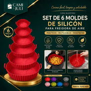 ✨ Juego de 6 Tapetes de Silicona para Freidora y Horno ✨ - Img 55478559