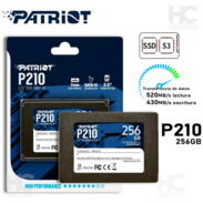 DISCO SSD PATRIOT P210 DE 256GB|SATA III|SPEED 500MB-400MB/s|NUEVO EN SU CAJA-0KM(LO MEJOR). - Img 38137187
