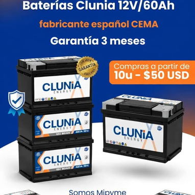 Gran oferta!!!!! Baterías 12V/ 60A marca Clunia en 60 USD. - Img 121585279
