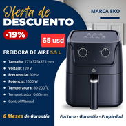 Freidora Eléctrica de Aire ,6 meses de garantía - Img 55568170