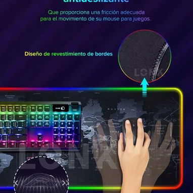 Mousepad/ Alfombrilla XXL bordes RGB para juegos .  20 USD - Img 110302182