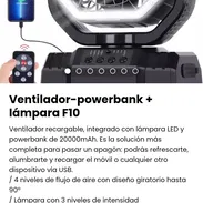 Ventilador-powerbank + lámpara F10. Nuevo - Img 50452746