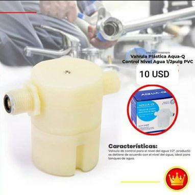 🔒 ¡CALIDAD Y DURABILIDAD GARANTIZADAS! 🔒   📍 Presentamos la Válvula de Control Aqua-Q a solo 10 USD.   Fabricada par - 2/4