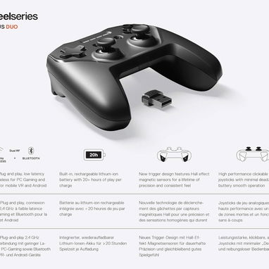🎮 CONTROL STEELSERIES STRATUS DUO INALÁMBRICO PARA ANDROID, WINDOWS Y VR – ENVÍO DISPONIBLE HABANA + GARANTIA 7 DIAS - Img 105571096