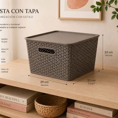 Artículos del hogar y esta Cesta Organizadora con Tapa 💰 14 USD. Lee y 📞 56249037 - Img 124231390
