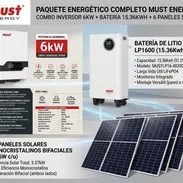 KIT SOLAR MUST IVERSOR de 6kw+batería de 15kw+6 paneles bifaciales de 595w - Img 58112864