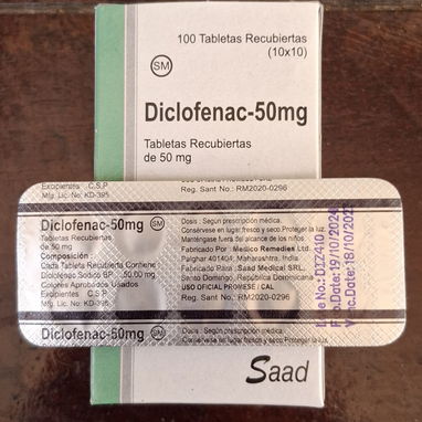 ©-Diclofenaco Sodico 50mg 1 Tira de 10 Tableta (PARA NO HIPERTENSO)-© - Img 120761232