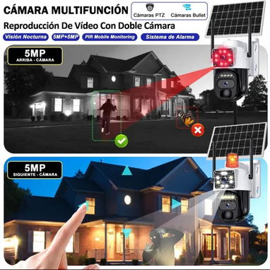 Cámara d seguridad/2 paneles solar/2 lentes 10 MPX/ Wifi - Img 122776543