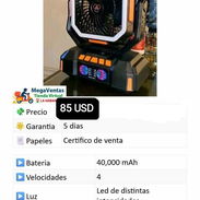 Ventiladores F22 - 40000 mAh en Rebaja, con luz led y función de giro, Power Bank y gancho para colgar - Img 57394160