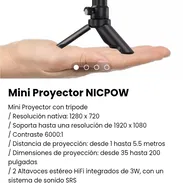 Mini Proyector NICPOW. Nuevo - Img 49967528