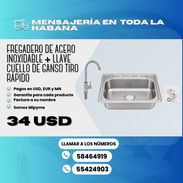 ✨🚰 FREGADERO DE ACERO INOXIDABLE + LLAVE CUELLO DE GANSO TIRO RÁPIDO🚰✨ - Img 56082662