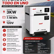 *Conjunto todo en 1 MUST* *Inversor Must de 3kw con batería de 7 kw* - Precio 2450 USD - Con transporte - Garantía 7 - Img 58107378
