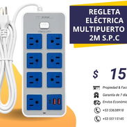*REGLETA ELÉCTRICA MULTIPUERTO DE 2M S.P.C* - Img 57232875