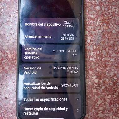 XIAOMI 15T PRO DE 256 GB ALMACENAMIENTO Y 12 GB RAM - Img 122656997