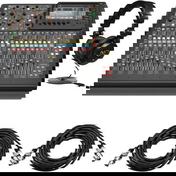 Behringer X32 Compact 40-Input 25-Bus Digital Mixing Console, Bundle with TAPH100 Headphones