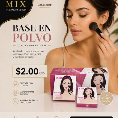 Base Líquida Fit Me ($1 USD) y Polvo Mate Kiss Plus ($2 USD) - En Stock - 2/2