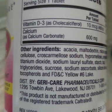 Calcio 600mg + Vitamina D 10mcg 100tab Importado ,Precio 10usd ,ver Foto ,contact - Img 122683514