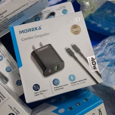 Cargador Superrápido Moreka modelo AC111⚡️⚡️⚡️ 💫Para teléfonos Gamma Alta ✅️Potencia: 40W en total - Img 118477636