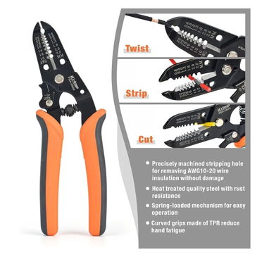 Pinza crimpadora KIT HS_30J para diferentes tipos de terminales con pelacables y corte - Img 123295234