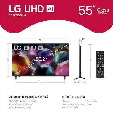 TELEVISOR LG / SMART TV / 55 / TELEVISOR INTELIGENTE / 4K / NUEVO / - Img 112683295