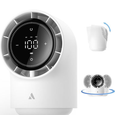 Aecooly Ventilador de batería con control táctil, 100 velocidades, pantalla digital silenciosa para dormitorio, 8000 - Img 118907770