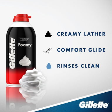 Crema de afeitar Gillette Foamy, 11oz 🌐 - 3/7