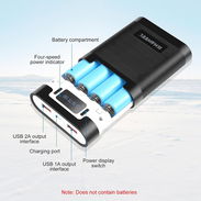 Powerbank de baterías 18650 🔋⚡ DIY caja cargador portátil 4x18650 con 2 USB + Tipo C, carga rápida para móviles y table - Img 56495722