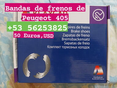 Pastillas de frenos para discos macizos y ventilados de Peugeot 405 y otros modelos compatibles incluido Citroën. - Img 46249466