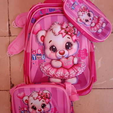 Juegos de mochilas 3D con merendero  y cartuchera - 3/5