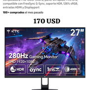 - Vendo monitor gamer KTC de 27 pulgadas y 280 hz nuevo new sellado en su caja - Img 55617485