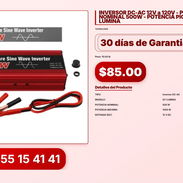 INVERSOR DC-AC 12V a 120V - POTENCIA NOMINAL 500W - POTENCIA PICO 1000W Q7-LUMINA VPT-0144 - Img 56206682