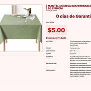 Peso: 0.25 lb, $5.00, VariantesMANTEL DE MESA IMAPERMIABLE 90 ..., 0 días de Garantia VPT#-0191 - Img 55436305