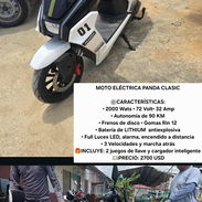 MOTO ELÉCTRICA PANDA CLASIC. yoamoto 🏍 - Img 55355755