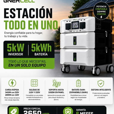 Estación 5kw con 5kwh Gnercell Precio 2650usd _Garantía 6 meses_ - Img 124251098