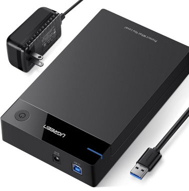 CARCASA DE DISCO DURO 3.5"CON CABLE USB 3.0 Y ADAPTADOR DE CORRIENTE PARA HDD SSD SATA 1,2,3 - Img 70287675