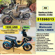 PD-614- Bicimotos Mishozuki Grillo 14GEN 0km.....1950 USD...51596013...Envio incluido a casi toda la habana - Img 55895146