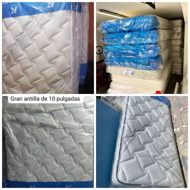 Variedad de camas y cómodas tapizadas capitoniadas , juegos de cuartos completos baúl , colchones originales gran Antill - Img 122326412