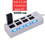 Hub 2.0 con 4 puertos para PC - Img 56297092