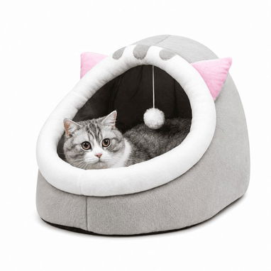 Cama Tipo Cueva para Gatos / Talla M y L - 4/5