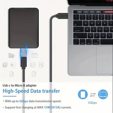 Adaptador Tipo Micro B a Tipo C Problemas con su disco duro y el cable de datos!! Tengo su solución!!! - Img 78148987