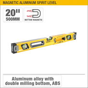 📏 Nivel Magnético de Aluminio UYUSTOOLS · 20" (500 mm) 🧲 - Img 57680414