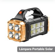 Linterna LED Solar Multifunción 500 Lúmenes Recargable USB con Luz COB y Batería Externa de 1500 mAh 💡 Superbrillante: - Img 58167782