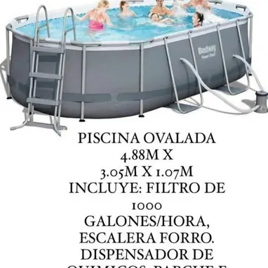 Piscina refrescar fiesta música terraza jardín diversión familia amigos - 3/4