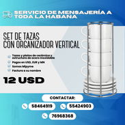 ☕ Set de Tazas con Organizador Vertical 💲Precio: 12 USD - Img 54683735