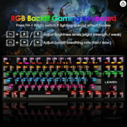 teclado mecanico LEAVEN nuevo formato TKL con switch azul ,anti ghosting,1 milisegundo tiempo de respuesta - Img 45379923