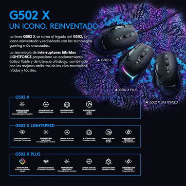🖱️ Mouse Gamer Logitech G502 X Cableado — IMPECABLE - Img 125487218